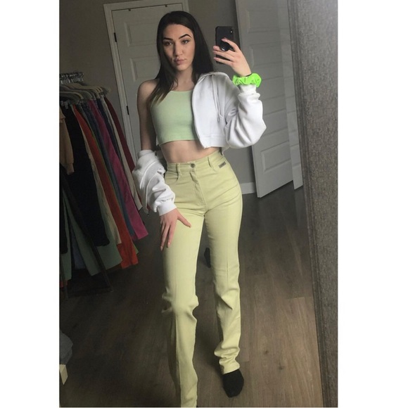 Vtg Roper Pastel Green High Rise Jeans - Picture 5 of 5
